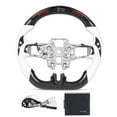 thumbnail image 2 of Car Steering Wheel, Carbon Fiber Racing Steering Wheel Flat Bottom  for Upgrade Replacement for   2018-2021, 2 of 7