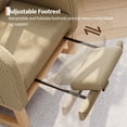 thumbnail image 5 of Rocking Chair, Modern Glider Chair, Recliner Armchair with Wood Legs and Side Pocket, Nursery Rocking Accent Chair with High Back for Living Room Bedroom, 5 of 8