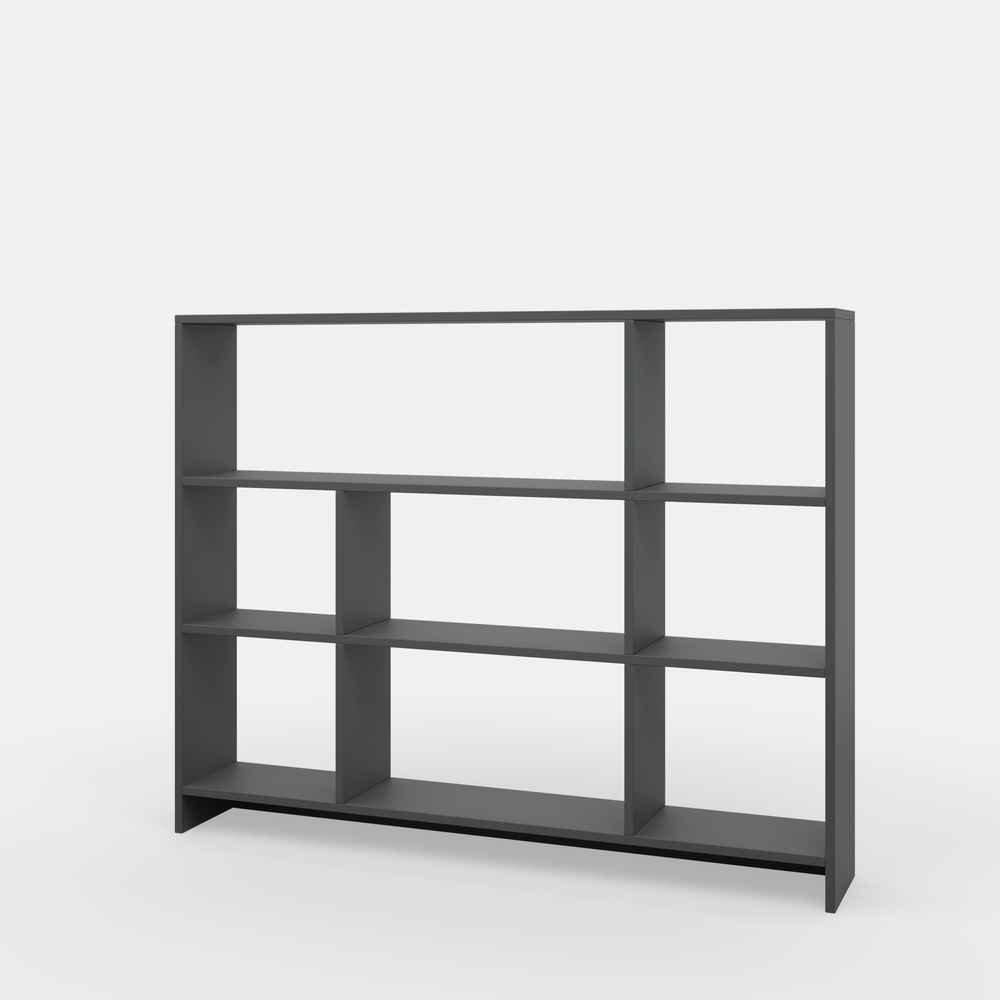Ada Home Decor Lavina 3 Tier Open Shelf Cube Modern Bookcase, Anthracite