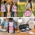 thumbnail image 3 of Aplkyhs Baseball Pink Bow 4 Piece Kids Backpack Set with Lunch Box Pencil Case Kids Backpack for Girls 8-10 and Water Bottle Cover for Teens Elementary Middle School, 3 of 7