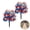 A, variant on 4th of July Decoration Tricolor Patriotic Topiary Ball Trees, 22in Red White Blue Flowers Stake Fake Flower Plant Shrubs, Artificial Flowers with Ground Stake for Independence Day - Color B