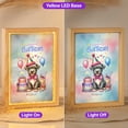 thumbnail image 2 of Happy Birthday Cute Puppy Pitbull with Cake Gifts Party Hat Acrylic Plaque with Wood Photo Frame Box Terrier Dog Lover Light Box - 00029, 2 of 5
