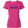 thumbnail image 3 of Inktastic New York in Blue Text Women's T-Shirt, 3 of 5