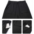 thumbnail image 6 of cllios Cargo Work Pants for Men Outdoor Carpenter Pants Loose Fit Drawstring Elastic Waisted Straight Leg Trousers with Multi Pockets for Tools Black XXL, 6 of 10