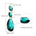 thumbnail image 2 of Unique Bargains Crystal Teardrop Chandelier Prisms Hanging Beads Dark Green, 2 of 6
