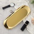 thumbnail image 2 of Meiiso Oval Gold Tray 23x9.5cm, Stainless Serving Tray Towel Storage Dish Plate Tea Trays Jewelry Plate Decorative Storage Tray, 2 of 6