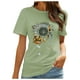 thumbnail image 1 of Gibobby Playera de Manga Corta Casual Suave Mujeres BlouseBasicTop Blouse(Verde,G), 1 of 5