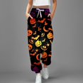 thumbnail image 2 of Women Pants Comfortable Soft Breathable Casual Trousers Pants Fashion Halloween Printed Casual Pants, 2 of 4