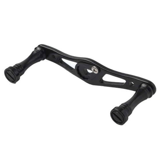 Splihome Ruke Fishing Reel Handle Alloy Material Aluminum Knob for Baitcasting Reel Hole Size 8*5/7*4Mm for S Reel Rocker Accessory，Black Left Hand
