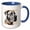 Blue/White, variant on 3drose, Pennsylvania Territory the Great Dane Dog, 11oz Magic Transforming Mug
