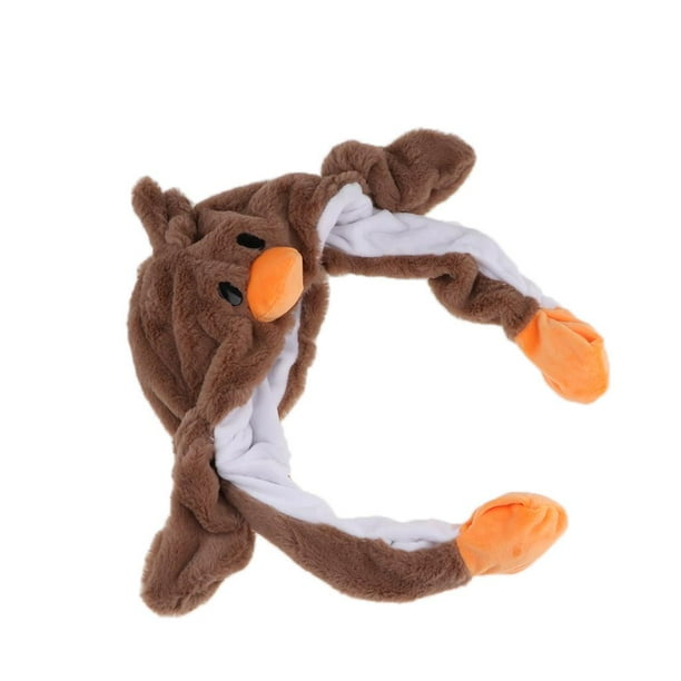 Peluche Sombrero Divertidas Sombrero Juguetes Móviles Animal para niñas Pequeñas Tal inconfundible marrón CUTICAT Sombrero suave de peluche