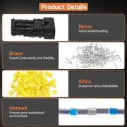 Filluck 763PCS Waterproof Wire Connectors, 41 Sets 1/2/3/4/5/6 Pin Car Electrical Terminal Connectors Kit with 22-16 AWG Wire Crimping Tool for Car Truck Motorcycle Boat Marine