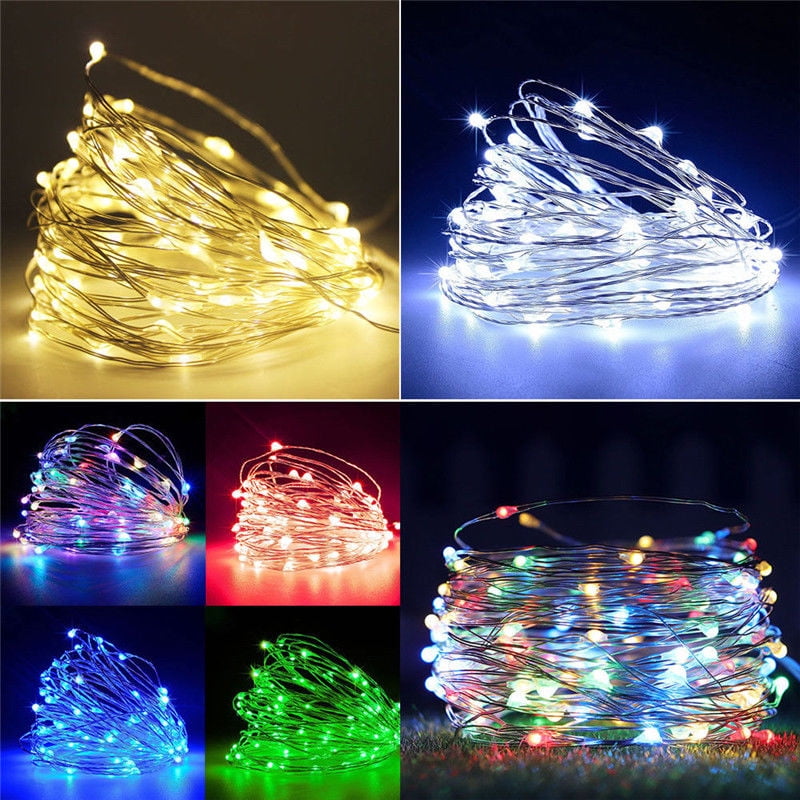 20//50//100 LED Battery Micro Rice Wire Copper Fairy String Lights Party Xmas UK