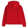 thumbnail image 3 of FAOWME Big Kids Girls Hoodies With Pocket Long Sleeved Solid Color Zip Up Comfortable Loose Fit Sweatshirts For Casual Daily Wear Red 9-10 Years, 3 of 4