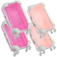 thumbnail image 3 of Caja de viaje de maquillaje portátil de 4pcs Capacitación de maquillaje con maleta de maquillaje pequeña para mujeres, 3 of 8