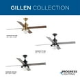 thumbnail image 5 of Gillen 56" 4-Blade LED Indoor/Outdoor Vintage Brass Vintage Electric Ceiling Fan with Light Kit and Clear Glass Shade, 5 of 9