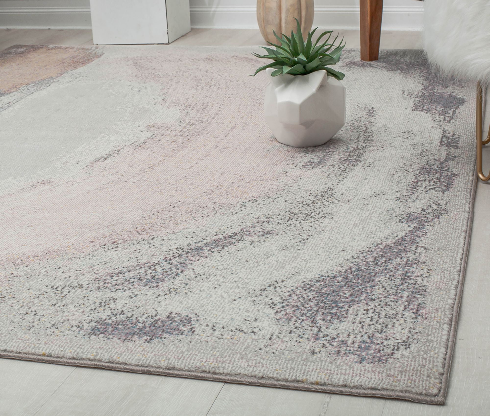 Rugs America Melyna MA20A Brush Stroke Contemporary Abstract Area Rug, 2'6" x 4'