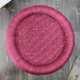 thumbnail image 3 of Natural Geo Moray Decorative Handwoven Jute Stool in Maroon (Set of 2), 3 of 5