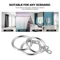 thumbnail image 3 of 24 Pack Metal Curtain Rings, 30mm Internal Diameter for Curtain Poles, Rods and Drapery, Silver, 3 of 6