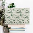 thumbnail image 3 of Xmas Green Beige Christmas Tree Reindeer Rabbit Pattern Canvas Prints Wall Art，Winter Scene Decor Wooden Framed for Living Room Bedroom Office 12×8 inch, 3 of 7