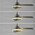 thumbnail image 5 of JONATHAN Y Remy 52" 1-Light Modern Industrial Iron/Acrylic/Wood Remote-Controlled 6-Speed Integrated LED Ceiling Fan, Silver/Ashwood, 5 of 11