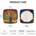 thumbnail image 2 of 4 Packs Removable Chair Seat Covers for Dining Room, Hippie Colorful Tree Stretchable Wedding Party Chair Slipcovers Cushion Protector Hippy Pattern Furniture Decor, 16.9x16.9 Inches, 2 of 6