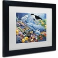 thumbnail image 2 of Trademark Fine Art 'Sealife' Canvas Art by Jenny Newland, White Matte, Black Frame, 2 of 4