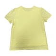 thumbnail image 2 of Rafaella Ladies Short Sleeve Fashion Eyelet Style Shirt (Pale Lime Yellow, S), 2 of 2