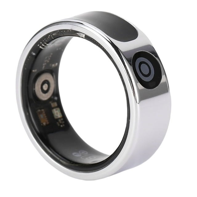 Smart Ring Sports Sleep Monitoring Control Stainless Steel Health Tracker Ring with Display Screen