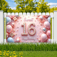 thumbnail image 6 of Colorful Theme Sweet 16 Birthday Banner Balloon Decoration Photo Prop Celebration Banner for Birthday Party Kids Party Indoor Decoration, 6 of 7