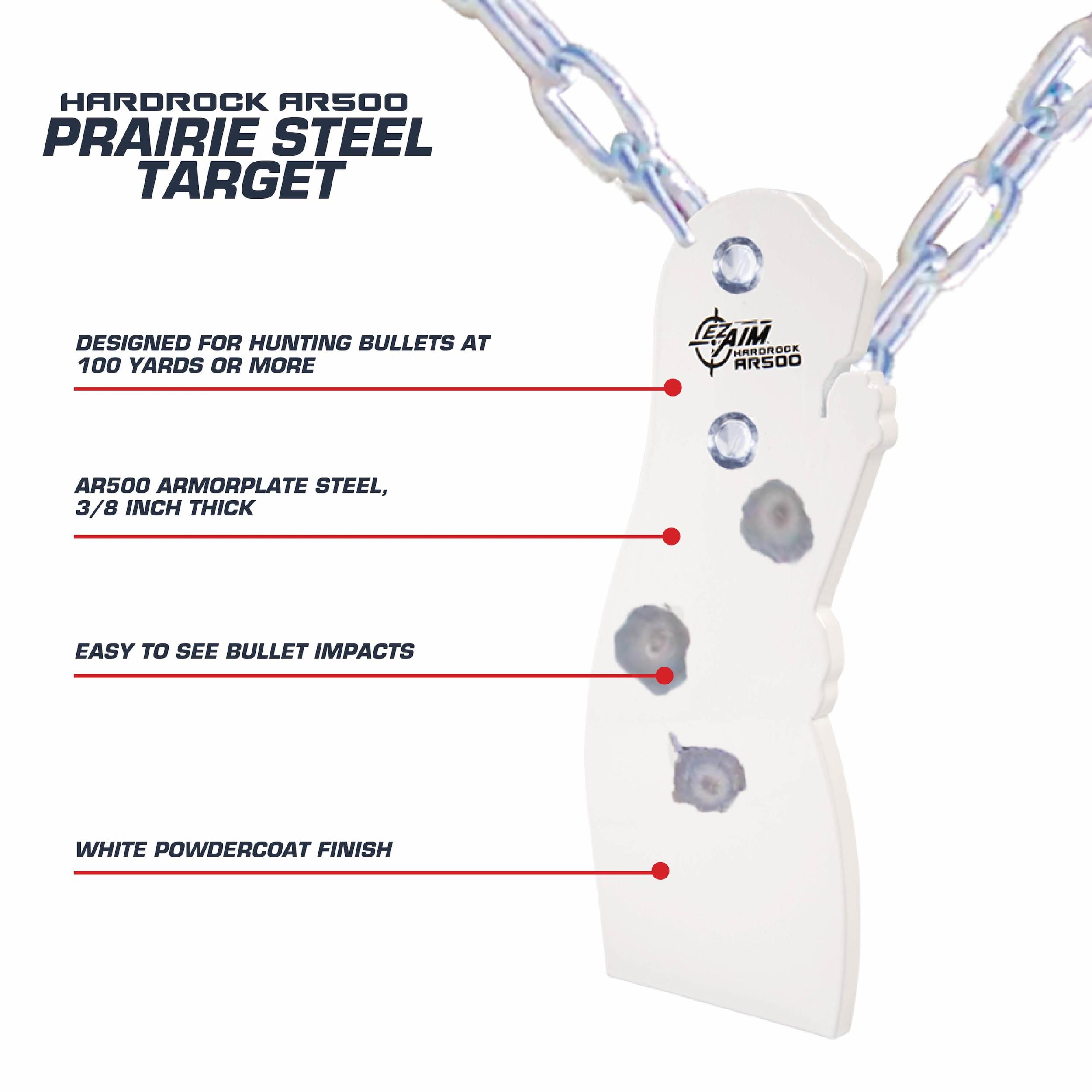 Ez Aim Ar500 Prairie Dog Steel Shooting Target, White