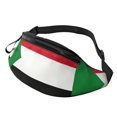 thumbnail image 7 of Women Men Flag Of Sudan Fanny Pack Sling Crossbody Bag for Outdoor Travel Sports Hiking, 7 of 7