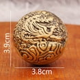 thumbnail image 2 of Brass dragon and phoenix walnut handball, vintage style, for seniors to exercise their fingers, pure copper plaything, a pair of spinning balls., 2 of 2