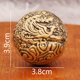 thumbnail image 2 of Brass dragon and phoenix walnut handball, vintage style, for seniors to exercise their fingers, pure copper plaything, a pair of spinning balls., 2 of 2