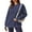 Navy, variant on Fesfesfes Women's Fashionable Sweatshirt Casual Solid Color Long Sleeved Round Neck Blouses Fall Winter Indoor Daily Office Wearing(Purple,S)