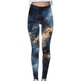 thumbnail image 4 of Nebula Print High Waisted Yoga Pants for Women Stretchy Compression Leggings Cosmic Universe Pattern Gymwear, 4 of 5