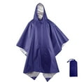 thumbnail image 1 of MIASHUI Ponchos de Pluie pour Adultes Imperméables pour Camping avec Capuche, Bleu, Taille Unique, 1 of 4