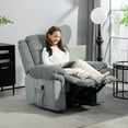 thumbnail image 2 of HOMCOM Fauteuil Inclinable Manuel avec 8 Massages par Vibration, Poches Latérales, Gris, 2 of 10
