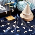 thumbnail image 6 of 2 Strands 46 Pcs Cross Charm Undyed Sea Shell Cross Beads Crucifix Cross Pendants Drilled Beads Strands For Easter, 6 of 7