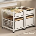 thumbnail image 3 of Gabinete Organizador Deslizable Doble Nivel Para Cocina Estante de Almacenaje Color Gris Obscuro para cocina, 3 of 6