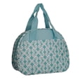 thumbnail image 2 of Fashion Print Insulated Water Resistant Round Small Lunch Cooler or Cosmetic Tote Bag Turquoise Twist, 2 of 3