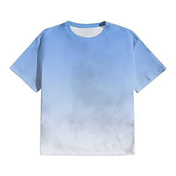 Ketyyh-chn99 Men's Oversized T-Shirts Mens T Shirt Plus Size Comfortable Soft Mens Plus Size T Shirt Top Short Sleeve Size for 6XL,Sky Blue