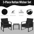 thumbnail image 4 of Outsunny 3PCS Patio Rattan Chair & Table Set, 4 of 10
