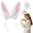 White, variant on Bunny Ears Easter Rabbit Headband and Bunny Tail Furry for Halloween Easter Party Favors Bunny Cosplay Costume Grey