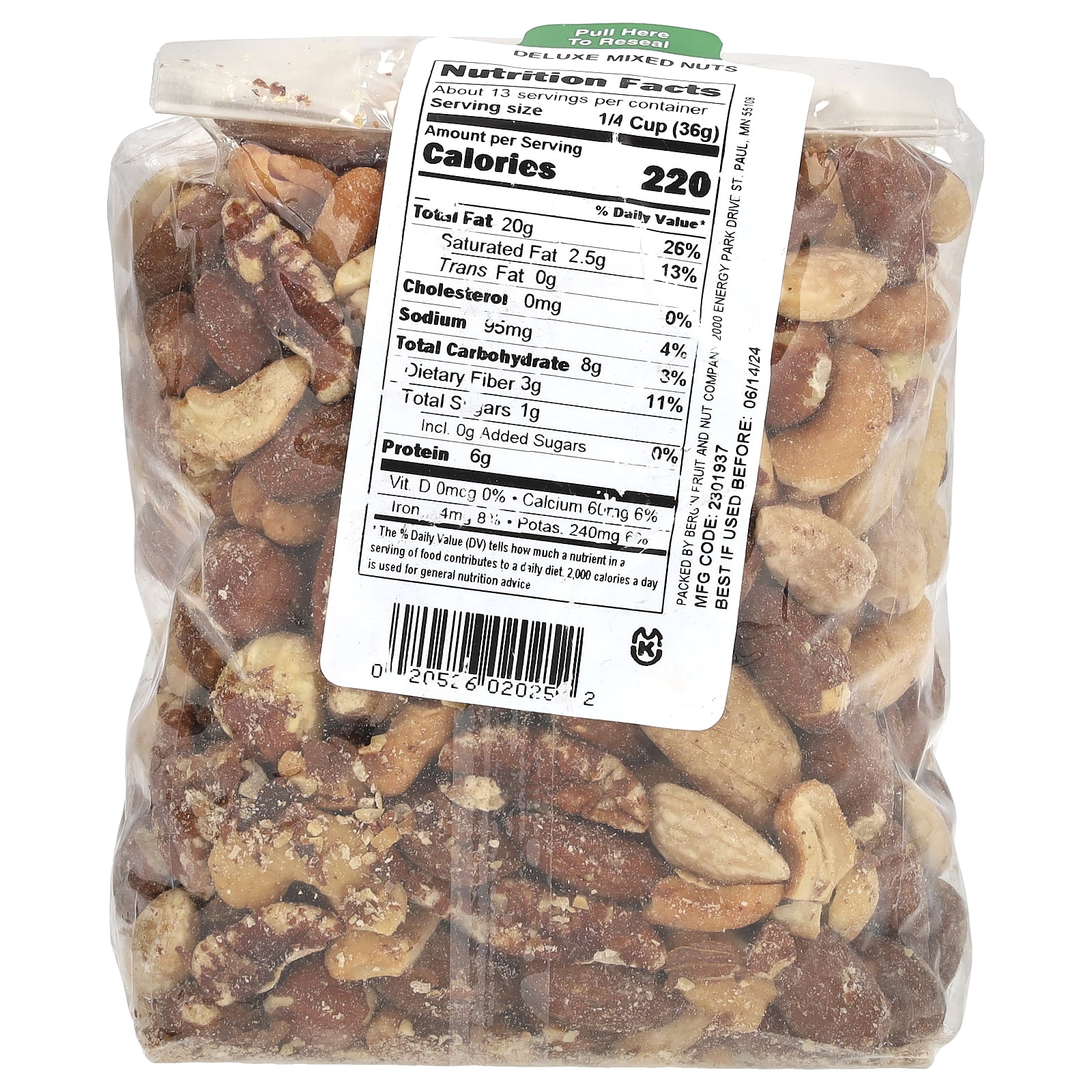 Bergin Fruit and Nut Company Deluxe Mixed Nuts, 16 oz (454 g)