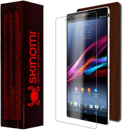 Skinomi Phone Skin Dark Wood Cover+Clear Screen Protector for Sony Xperia Z2