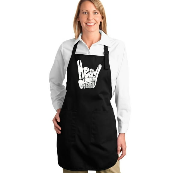 LA Pop Art Full Length Word Art Apron - Heavy Metal