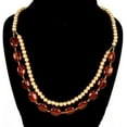 thumbnail image 3 of Lot of 57 Sets of Women's Red Agate & Pearl Necklace and Earrings, 3 of 4