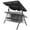 Black, variant on vidaXL Patio Swing Chair Outdoor Swing Bench with Adjustable Canopy Swing Seat