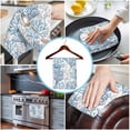 thumbnail image 3 of Navy Blue Coral Coastal Kitchen Towels Set of 2, Water Absorbent Dish Towel, Summer Beach Seaside Nautical Decorative Hand Towels - Quick Drying Cloth for Cooking Baking, 18x28 Inch, 3 of 8